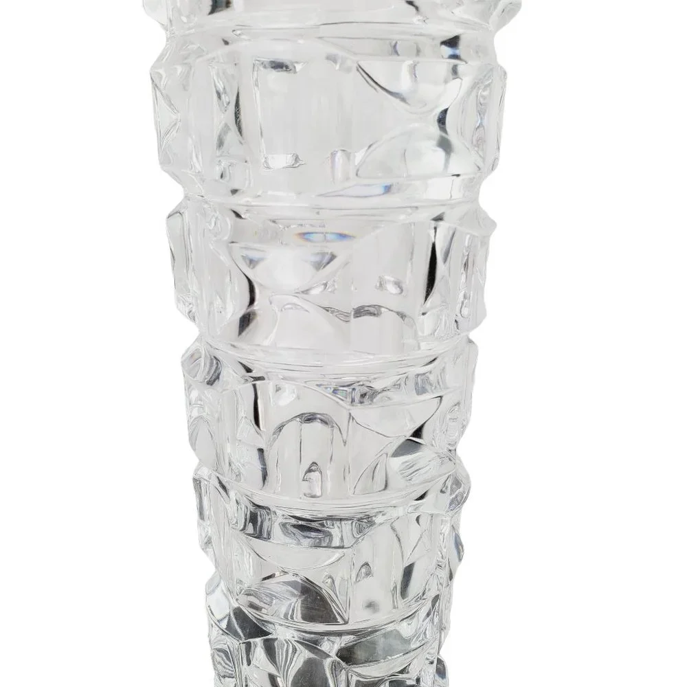 SKLO UNION Recess OPTIC Glass Vase Rudolf Jurnikl Mid Century Modern Retro MCM